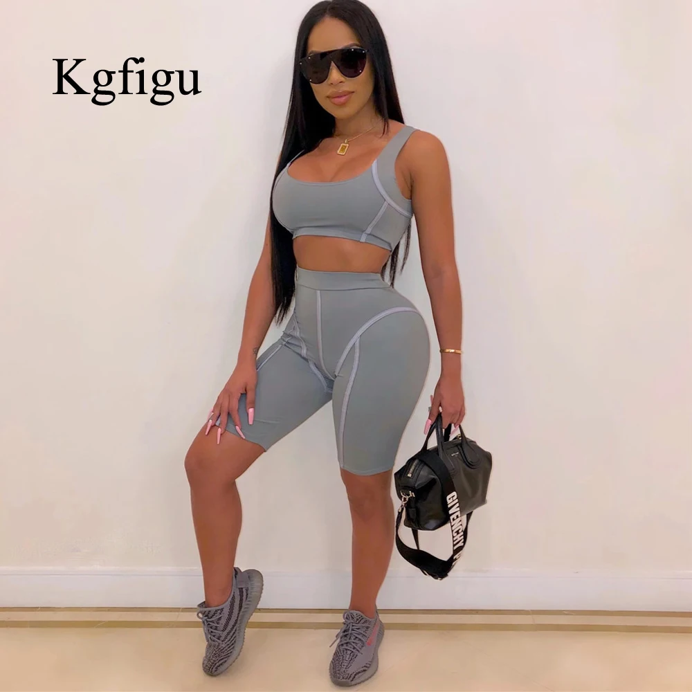 KGFIGU women sets sexy gray reflective patchwork shorts 2 pieces set 2019 summer women fashion tracksuits good matieral
KGFIGU women sets sexy gray reflective patchwork shorts 2 pieces set 2019 summer women fashion tracksuits good matieral