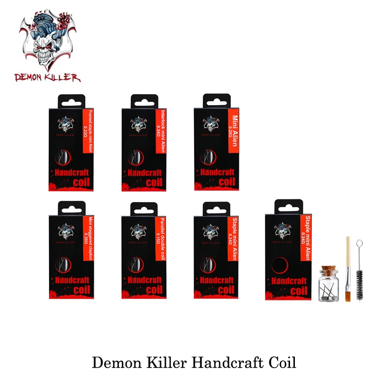 (2pcs/lot) Demon Killer Handcraft Coil Mini Alien/Parallel Double Coil/Mini Staggered Clapton Ni80 For RTA RDA Vape Vaporizer
(2pcs/lot) Demon Killer Handcraft Coil Mini Alien/Parallel Double Coil/Mini Staggered Clapton Ni80 For RTA RDA Vape Vaporizer