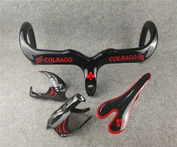 Full carbon fiber UD Glossy with Red logo Black Colnago carbon bike Handlebar+Saddle+Water bottle cages Holders C60 C64
Full carbon fiber UD Glossy with Red logo Black Colnago carbon bike Handlebar+Saddle+Water bottle cages Holders C60 C64