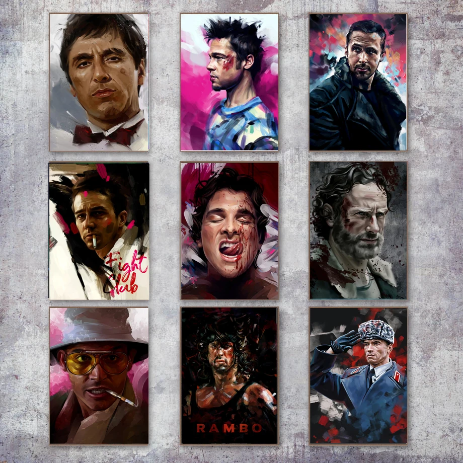 Scarface Godfather Arnold Schwarzenegger Movie Posters And Prints Wall Art Canvas Painting Wall Pictures For Living Room Decor
Scarface Godfather Arnold Schwarzenegger Movie Posters And Prints Wall Art Canvas Painting Wall Pictures For Living Room Decor