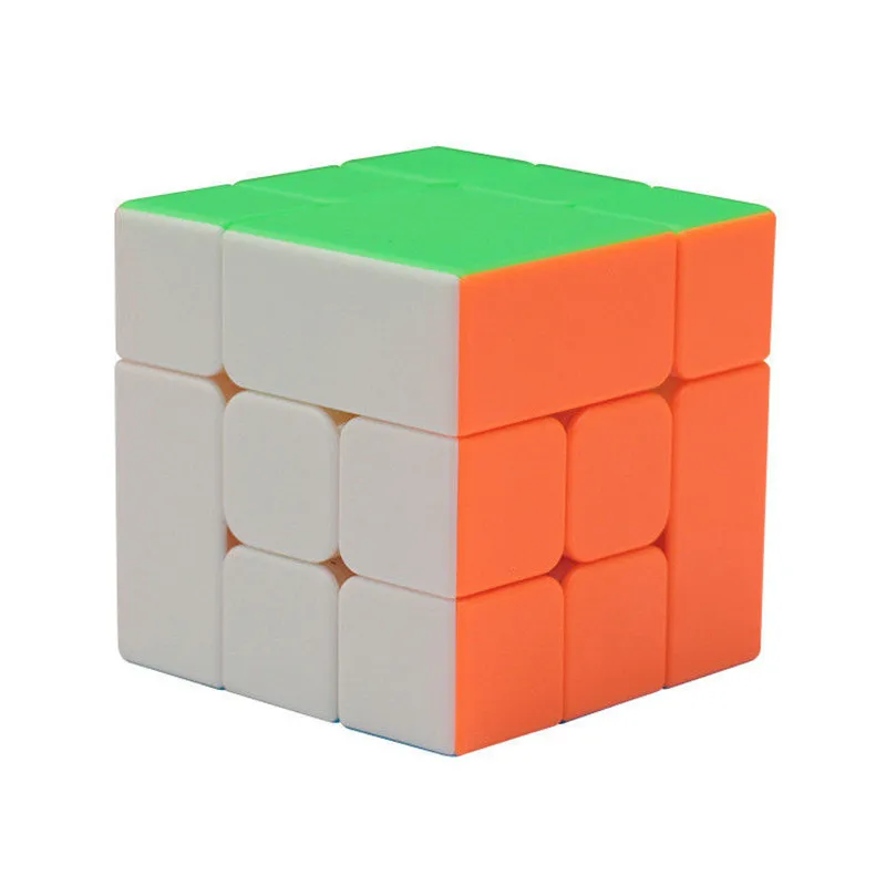 

ZCube Bandaged Irregular C 3x3x3 stickerless magic cube Speed Puzzle Twist Toy Smooth Professional Multi-Color Brain Teaser 3x3