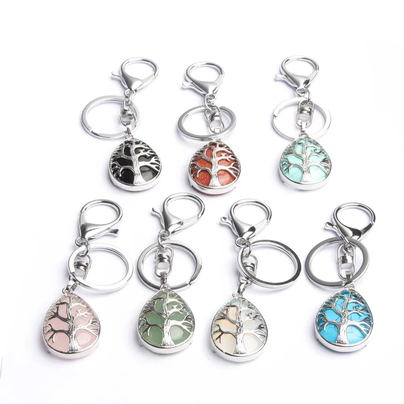 Handbag Purse Holder Water Drop Keychains Tree Natural Amethysts Crystal Quartz Opal Reiki Stone Car Clasps Chains Key Rings
Handbag Purse Holder Water Drop Keychains Tree Natural Amethysts Crystal Quartz Opal Reiki Stone Car Clasps Chains Key Rings