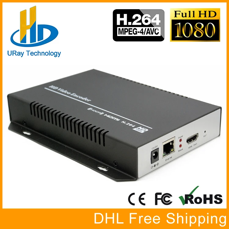 

URay H264 H.264 1080P HDMI Encoder H 264 HDMI To IP Streaming Video Encoder Decoder RTMP UDP HLS RTSP For IPTV, Live Broadcast