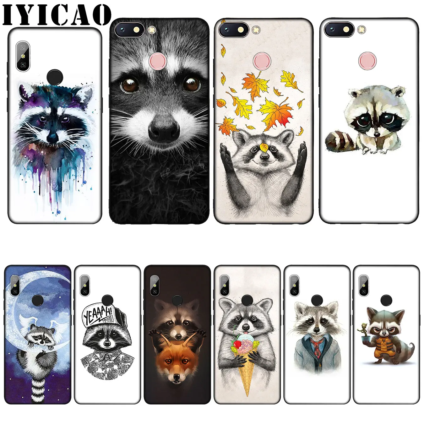 IYICAO raccoon Silicone Soft Case for Xiaomi Redmi 6A 5A Note 8 7 4 4X 5 Plus 6 Pro Black TPU Cover
IYICAO raccoon Silicone Soft Case for Xiaomi Redmi 6A 5A Note 8 7 4 4X 5 Plus 6 Pro Black TPU Cover