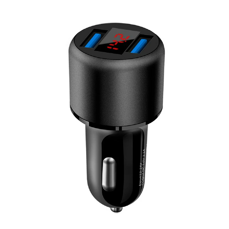 3.1A Dual USB Car Charger 2 Port LCD Display 12-24V Cigarette Socket Lighter Fast Car Charger Power Adapter Car Styling
3.1A Dual USB Car Charger 2 Port LCD Display 12-24V Cigarette Socket Lighter Fast Car Charger Power Adapter Car Styling