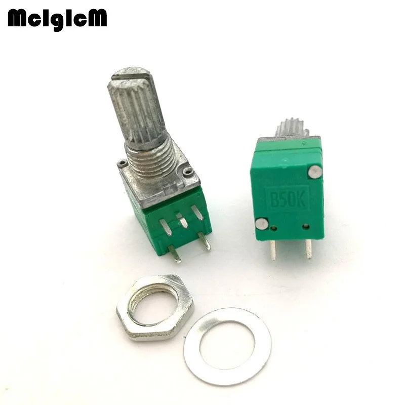 MCIGICM 5pin RV097NS single linked potentiometer B50K with a switch audio / power amplifier / sealing potentiometer handle 15mm
MCIGICM 5pin RV097NS single linked potentiometer B50K with a switch audio / power amplifier / sealing potentiometer handle 15mm