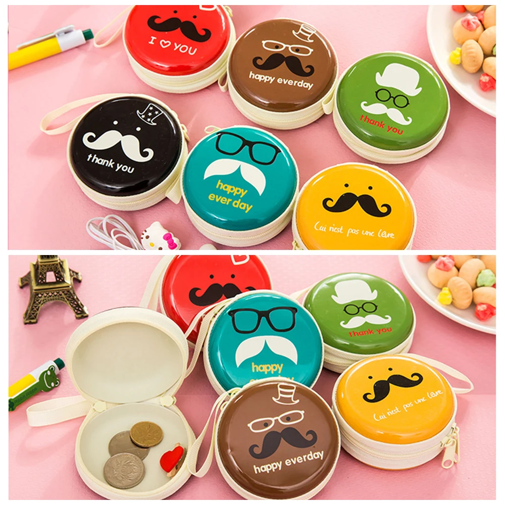 Cartoon Round Coin Purse Iron Bearded Mini Portable Key Headset Bag Wireless Bluetooth Earphone Case Wire Headphone Box 
Cartoon Round Coin Purse Iron Bearded Mini Portable Key Headset Bag Wireless Bluetooth Earphone Case Wire Headphone Box