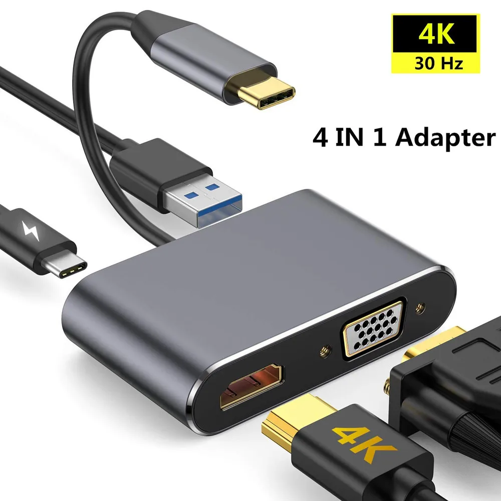 USB C HUB type c to HDMI VGA 4k 30Hz cable adapter USB3.0 HDMI converter with QC 3.0 87W PD charging for xiaomi huawei notebook
USB C HUB type c to HDMI VGA 4k 30Hz cable adapter USB3.0 HDMI converter with QC 3.0 87W PD charging for xiaomi huawei notebook