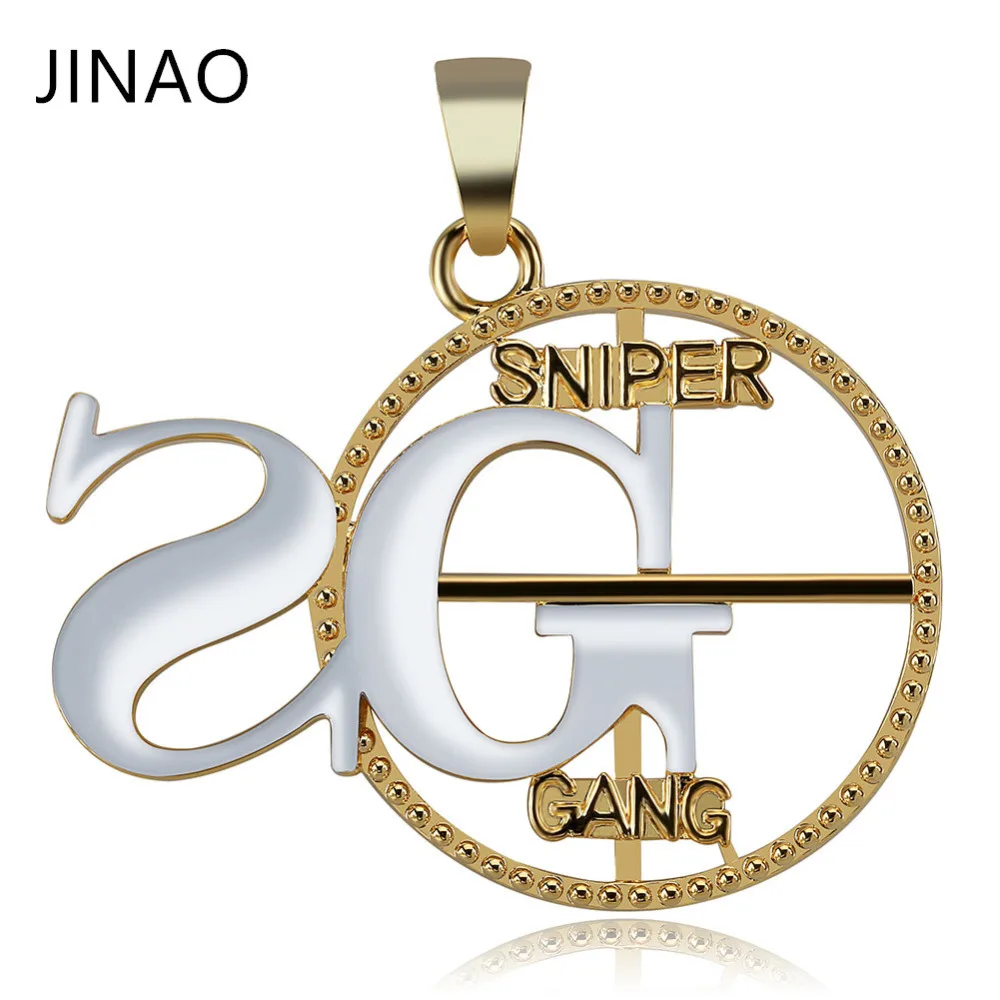 JINAO 3A Lil Pump Style SniperGang Pendant Necklace Gold Silver Color Cubic Zircon Iced Out Chain Men Hip Hop Jewelry Gift Solid
JINAO 3A Lil Pump Style SniperGang Pendant Necklace Gold Silver Color Cubic Zircon Iced Out Chain Men Hip Hop Jewelry Gift Solid