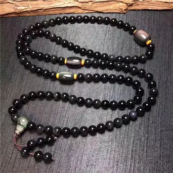 Natural Green Obsidian Rainbow Gemstone 108 Prayer Beads Bracelet AAA 6mm
Natural Green Obsidian Rainbow Gemstone 108 Prayer Beads Bracelet AAA 6mm