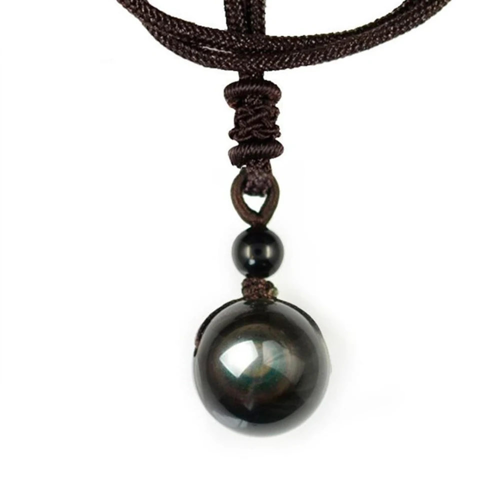 Natural Stone Black Obsidian Pendant 18mm Rainbow Eyes Rainbow Beads Lucky Blessing Love Necklaces Pendants For Men and Women
Natural Stone Black Obsidian Pendant 18mm Rainbow Eyes Rainbow Beads Lucky Blessing Love Necklaces Pendants For Men and Women