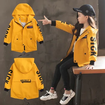 Girls Clothes 6-14 Years Long Sleeve Hooded Fashion Mid-Long Blouses Fashion Letters Korean Style Windbreaker Outdoor Jackets
Girls Clothes 6-14 Years Long Sleeve Hooded Fashion Mid-Long Blouses Fashion Letters Korean Style Windbreaker Outdoor Jackets