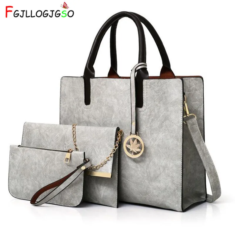 FGJLLOGJGSO Women Bags Set 3Pcs Leather Handbag Women Large Tote Bags Ladies Shoulder Bag Handbag+Messenger Bag+Purse Sac a Main
FGJLLOGJGSO Women Bags Set 3Pcs Leather Handbag Women Large Tote Bags Ladies Shoulder Bag Handbag+Messenger Bag+Purse Sac a Main
