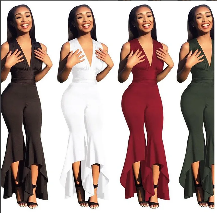 Sexy Sleeveless Jumpsuit Women Long Romper 2019 New Summer V Neck Women Lady Fashion Jumpsuit Coveralls Female Black Jumpsuits 
Sexy Sleeveless Jumpsuit Women Long Romper 2019 New Summer V Neck Women Lady Fashion Jumpsuit Coveralls Female Black Jumpsuits
