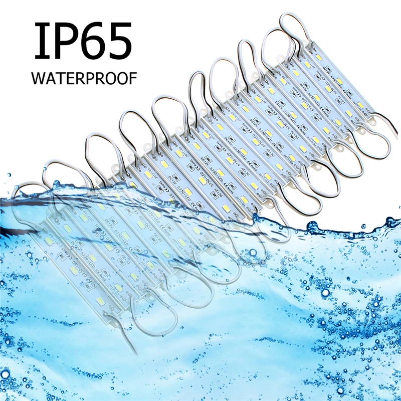20PCS LED Module Lighting 3 SMD 5730 Waterproof IP65 White LED Strip Advertising Light Decorative Mirror Lamp DC12V
20PCS LED Module Lighting 3 SMD 5730 Waterproof IP65 White LED Strip Advertising Light Decorative Mirror Lamp DC12V
