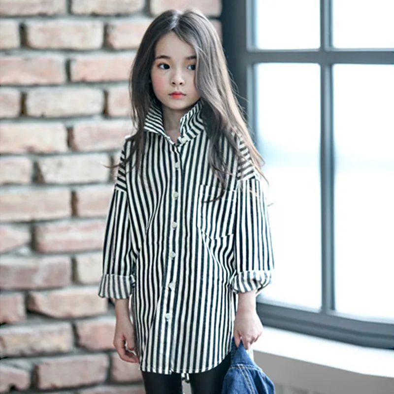 girls long sleeve plus size 110-150 new Korean kids top cotton striped children's clothing girls blouse
girls long sleeve plus size 110-150 new Korean kids top cotton striped children's clothing girls blouse