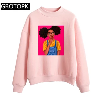 Melanin Print Autumn Women Pink Hoodies Poppin Aba Black Girl Harajuku Sweatshirt Casual Female Tops Shirts Loose Kawaii Outwear 
Melanin Print Autumn Women Pink Hoodies Poppin Aba Black Girl Harajuku Sweatshirt Casual Female Tops Shirts Loose Kawaii Outwear