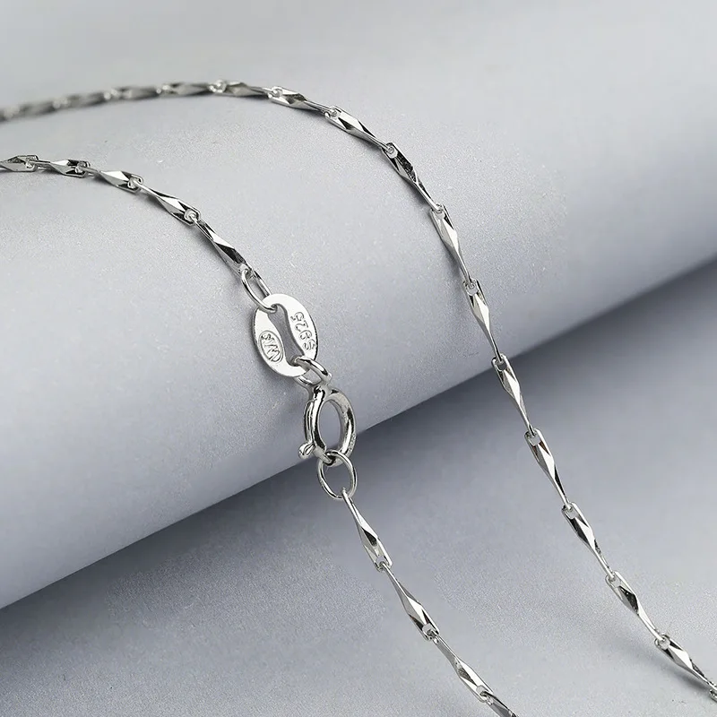 Elegant OL Style Necklace Chain Solid 925 Sterling Silver Chain Necklace 40CM/45CM length White Gold Color
Elegant OL Style Necklace Chain Solid 925 Sterling Silver Chain Necklace 40CM/45CM length White Gold Color