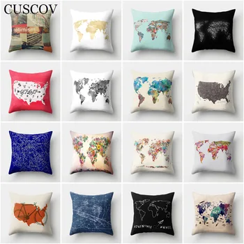 CUSCOV map style polyester sofa cushion cover creative geometric picture wedding decoration pillow case car chair pillow cover
CUSCOV map style polyester sofa cushion cover creative geometric picture wedding decoration pillow case car chair pillow cover