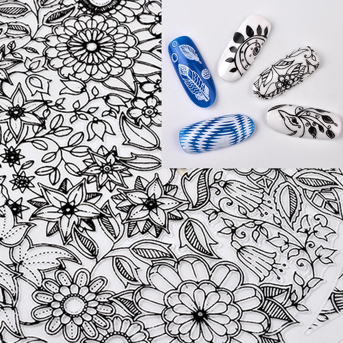 3D Beauty Flower Nail Sticker 1 Sheets Nail Art Manicure for DIY Charm Summer Decals Gold White Glitter Adhesive Tips
3D Beauty Flower Nail Sticker 1 Sheets Nail Art Manicure for DIY Charm Summer Decals Gold White Glitter Adhesive Tips