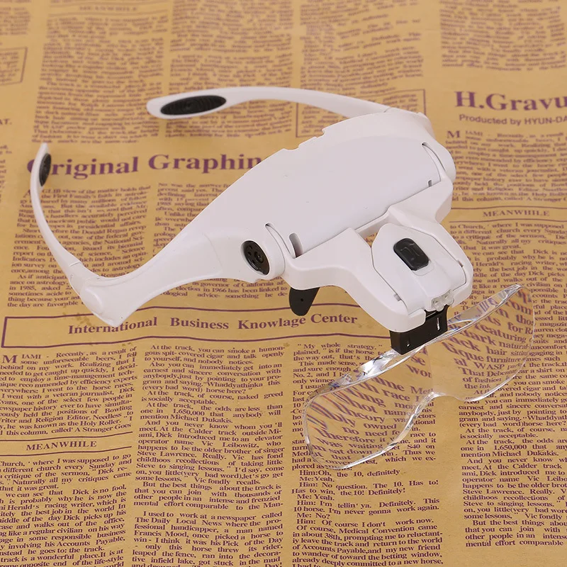 Lemonbest 2-LED Visor Magnifier Glasses Magnifying Glass Repair Jeweler Magnifier Tools With 5 Replaceable Lens Headband
Lemonbest 2-LED Visor Magnifier Glasses Magnifying Glass Repair Jeweler Magnifier Tools With 5 Replaceable Lens Headband