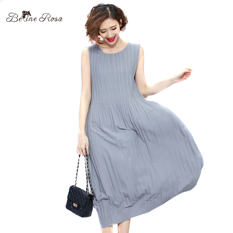 BelineRosa Women's Summer Dresses 2017 Pure Color Casual Women Draped Dress Sleeveless Plus Size Dresses for Women QY00001
BelineRosa Women's Summer Dresses 2017 Pure Color Casual Women Draped Dress Sleeveless Plus Size Dresses for Women QY00001