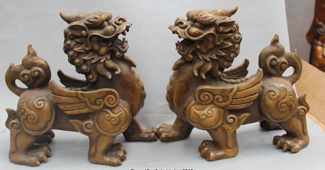 xd 002044 10"Chinese Feng Shui Bronze Fly Guardian Beast Pixiu Chi-lin Unicorn pair Statue
xd 002044 10"Chinese Feng Shui Bronze Fly Guardian Beast Pixiu Chi-lin Unicorn pair Statue