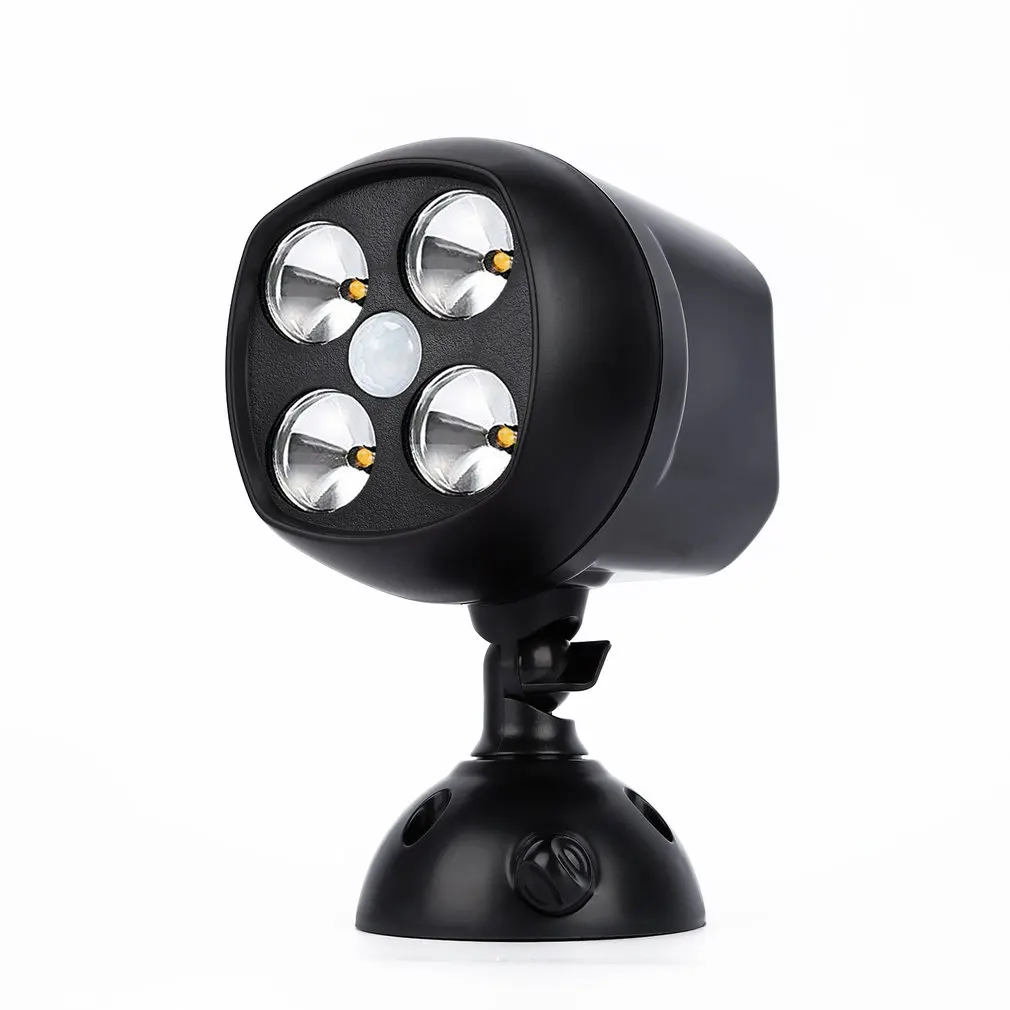 4 LEDs Motion Sensor Spotlights Lawn Garden Lamp Decor LED Light IP65 Waterproof 360 Degree Rotatable Bedroom Aisle Lamp Light
4 LEDs Motion Sensor Spotlights Lawn Garden Lamp Decor LED Light IP65 Waterproof 360 Degree Rotatable Bedroom Aisle Lamp Light