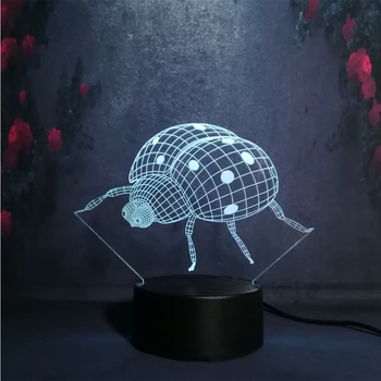 New 2018 Night Insect Coccinella Septempunctata 3D LED LAMP Novelty NIGHT LIGHT Multicolor Gradient for Home Decor RGB Lighting
New 2018 Night Insect Coccinella Septempunctata 3D LED LAMP Novelty NIGHT LIGHT Multicolor Gradient for Home Decor RGB Lighting