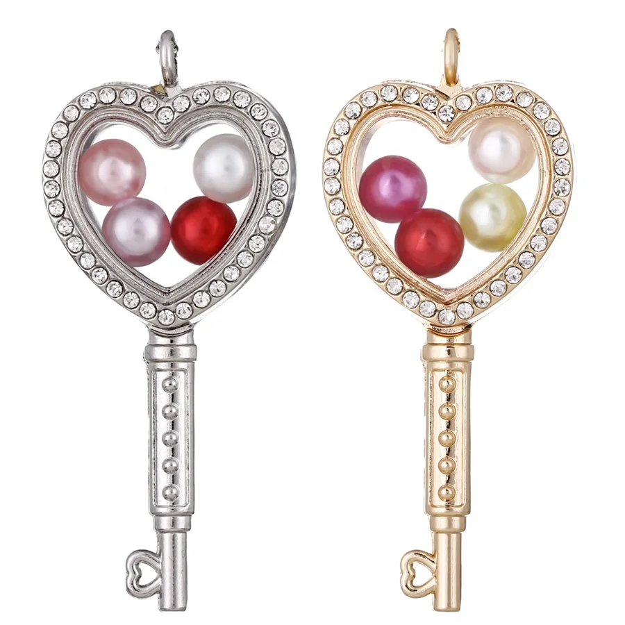 Heart Key Living Memory Floating Locket Pendant Glass Locket Family Geometry Locket Pearl Cage Rhinestone Pendant
Heart Key Living Memory Floating Locket Pendant Glass Locket Family Geometry Locket Pearl Cage Rhinestone Pendant