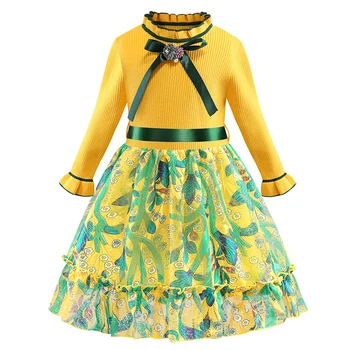 New Kids Girls Flower Girl Dress Princess Party Pageant Formal Dress Knit elegant Children Clothing autumn kids Long Sleeve dres
New Kids Girls Flower Girl Dress Princess Party Pageant Formal Dress Knit elegant Children Clothing autumn kids Long Sleeve dres