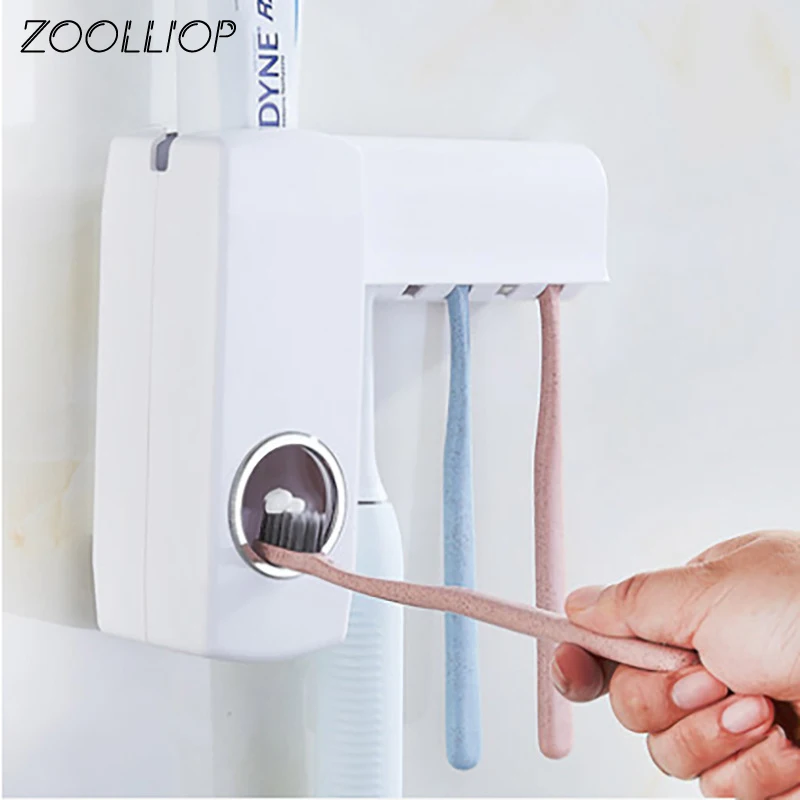 1 Set Creative Automatic Toothpaste Dispenser with Toothbrush Holder Bathroom Water Resistant Sticky Toothpaste Squeezer
1 Set Creative Automatic Toothpaste Dispenser with Toothbrush Holder Bathroom Water Resistant Sticky Toothpaste Squeezer