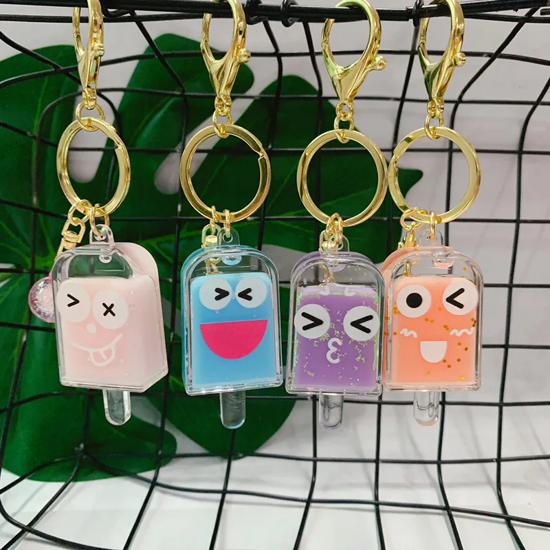 Creative Popsicle Glitter Key Chain Quicksand Keychain Liquid Floating Ice Cream Keyring Backpack Pendant Couples Women Men Gift
Creative Popsicle Glitter Key Chain Quicksand Keychain Liquid Floating Ice Cream Keyring Backpack Pendant Couples Women Men Gift