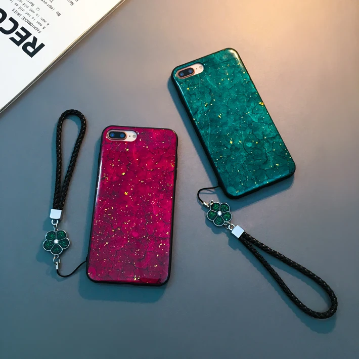 Retro Gold Foil Phone Case For iphone 6 6S 7 8 Plus Fashion Glitter Shining Cover For iphone x xs max xr Case with flower strap
Retro Gold Foil Phone Case For iphone 6 6S 7 8 Plus Fashion Glitter Shining Cover For iphone x xs max xr Case with flower strap