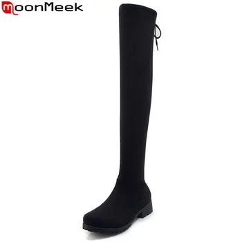MoonMeek black fashion over the knee boots round toe cross tied med heels flock tigh high boots women new autumn winter boots
MoonMeek black fashion over the knee boots round toe cross tied med heels flock tigh high boots women new autumn winter boots