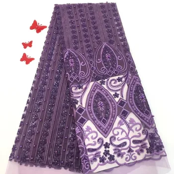 Purple Nigerian tulle lace fabric, the latest velvet lace fabric, sequined lace fabric RF2991
Purple Nigerian tulle lace fabric, the latest velvet lace fabric, sequined lace fabric RF2991