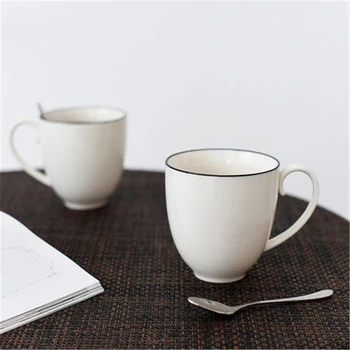 

Ceramic Cup Black And White Mug Coffee Set Porcelain Cup Tea China Classic Fincan Simple Water Cup Mug Milk Creative DDBX054