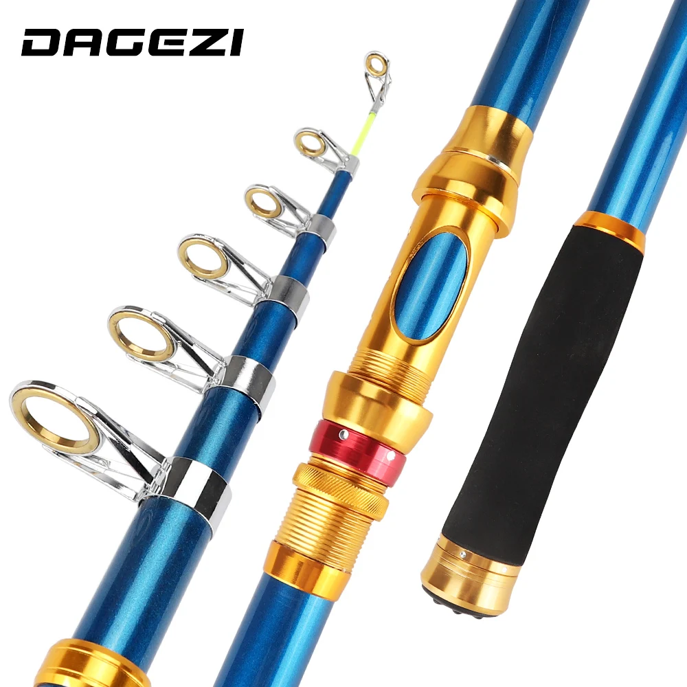 DAGEZI Carbon Fiber Telescopic Fishing Rod 2.1/2.4/2.7/3.0/3.6m Sea Rod Fishing Tackle pesca High Performance Sea Fishing Pole
DAGEZI Carbon Fiber Telescopic Fishing Rod 2.1/2.4/2.7/3.0/3.6m Sea Rod Fishing Tackle pesca High Performance Sea Fishing Pole