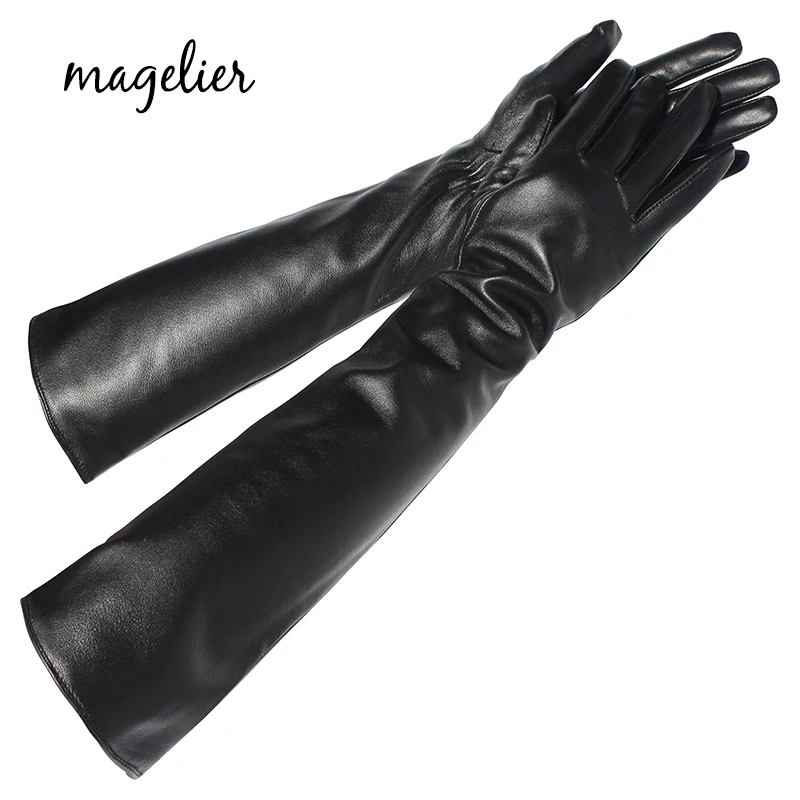 Magelier Women's Genuine Leather Gloves Fashion Brand New Touch Screen Long Gloves Keep Warm In Winter Real Sheepskin Gloves 079
Magelier Women's Genuine Leather Gloves Fashion Brand New Touch Screen Long Gloves Keep Warm In Winter Real Sheepskin Gloves 079