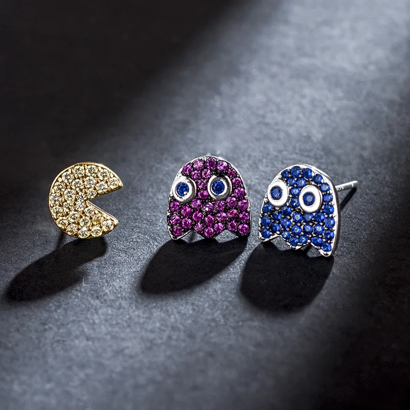 New Fashion Mini Pac-Man Funny Earrings Exquisite Micro Mosaic AAA+ CZ And Pearl S925 Silver Needle Stud Earrings For Women
New Fashion Mini Pac-Man Funny Earrings Exquisite Micro Mosaic AAA+ CZ And Pearl S925 Silver Needle Stud Earrings For Women