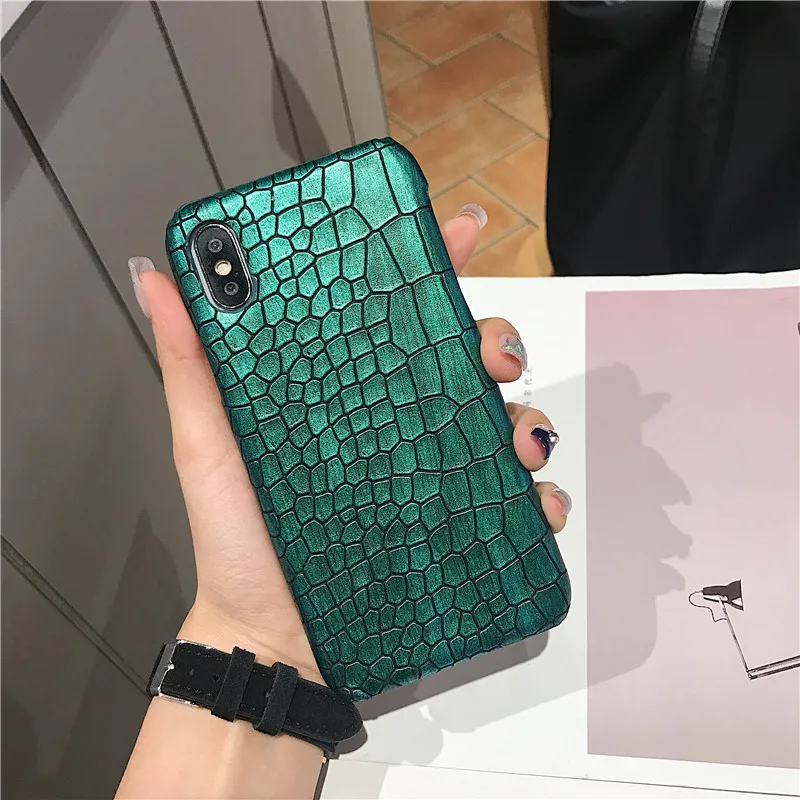Vintage Hard Cover for Iphone 7 Case Crocodile Texture Leather Cases for Iphone 8 6 6S 7 Plus X 10 Half-Wrapped Case Fundas Capa
Vintage Hard Cover for Iphone 7 Case Crocodile Texture Leather Cases for Iphone 8 6 6S 7 Plus X 10 Half-Wrapped Case Fundas Capa