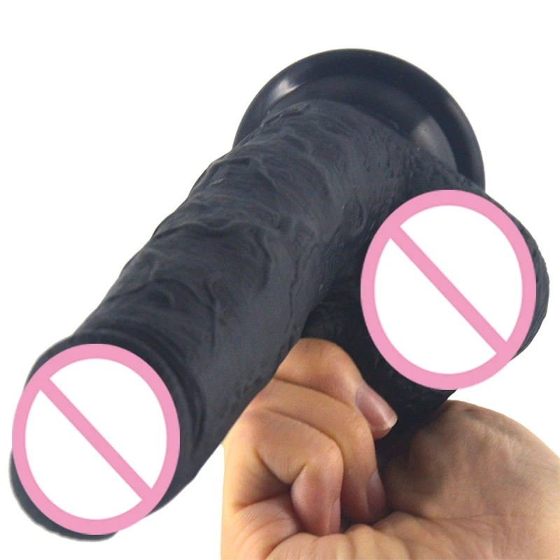 Silicone Adult Dildo Clear Artificial Blood Vessel Top Imitation Realistic Glans Penis With Suction Cup Sex Toys For Women