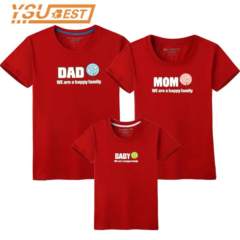 Summer Family Sets T-Shirt Short Mother Dad Daughter T Shirt Family Look Matching Outfits Candy Print Father and Me Son Clothes
Summer Family Sets T-Shirt Short Mother Dad Daughter T Shirt Family Look Matching Outfits Candy Print Father and Me Son Clothes
