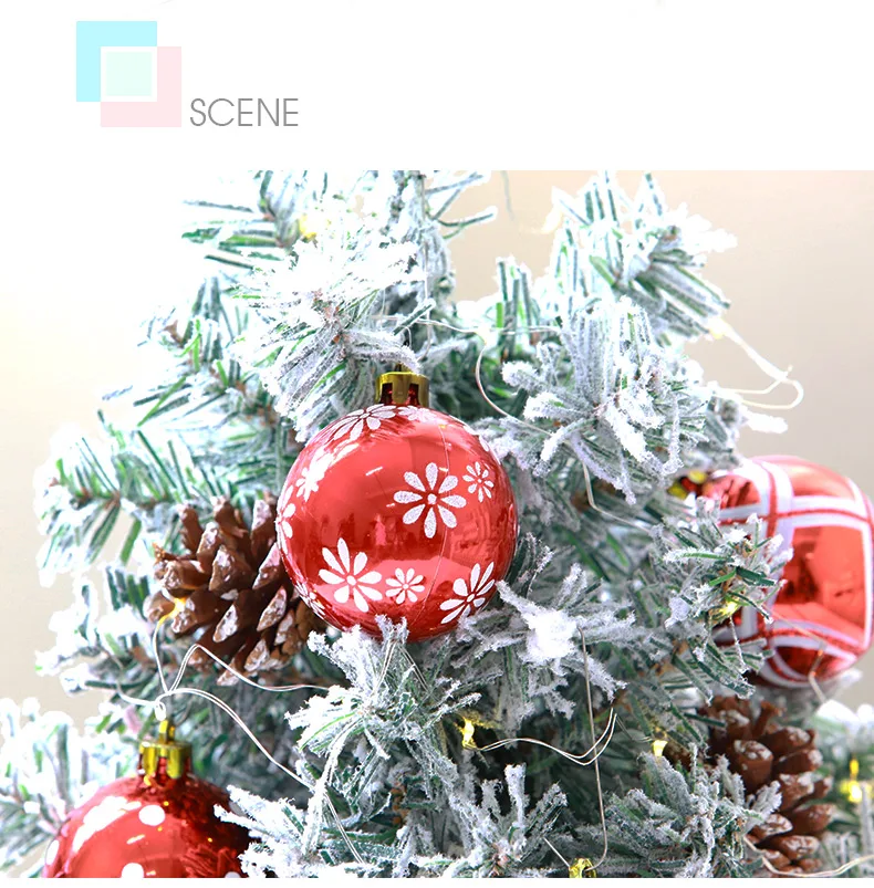 10 inhoo 24 PCS 68cm Christmas Tree Ball Baubles Xmas Party Wedding Hanging Ornament Christmas Decoration Supplies for Home