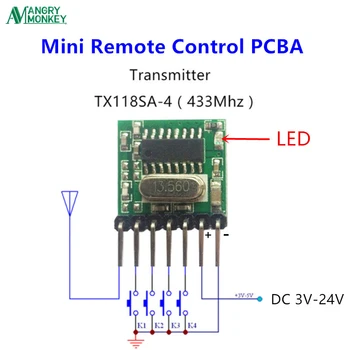 433 mhz Mini Wireless RF Remote Control 1527 EV1527 Learning code 433mhz Transmitter For Gate garage door Alarm Light controller
433 mhz Mini Wireless RF Remote Control 1527 EV1527 Learning code 433mhz Transmitter For Gate garage door Alarm Light controller