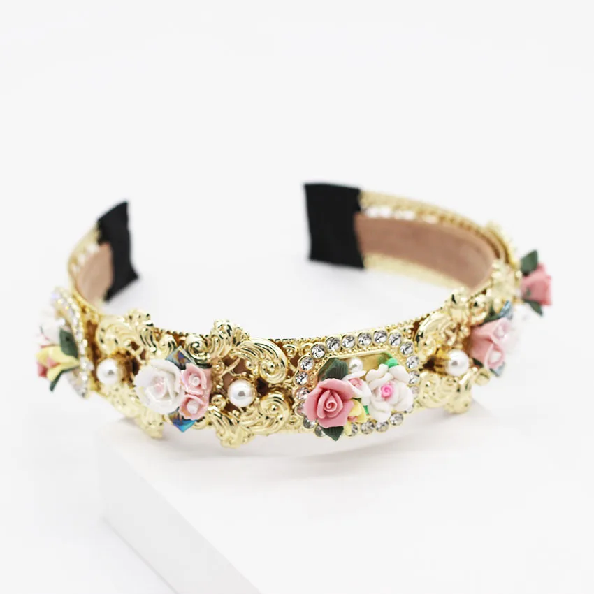 New fashion Baroque metal porcelain flower rhinestone geometric headband street dance party travel show hair accessories 954
New fashion Baroque metal porcelain flower rhinestone geometric headband street dance party travel show hair accessories 954