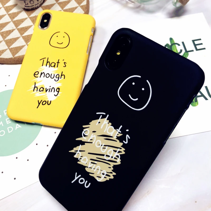 EMIUP Phone Case For iphone 7 x xr xs max 6 8 6s plus case Fashion Back Cover Protective coque Scrub Anti-knock Smiley face cute
EMIUP Phone Case For iphone 7 x xr xs max 6 8 6s plus case Fashion Back Cover Protective coque Scrub Anti-knock Smiley face cute