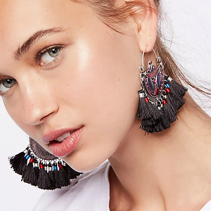 Vintage Ethnic Tassel Fringe Earrings Bohemian Maxi Women Drop Dangle Earrings Statement Jewelry Brincos
Vintage Ethnic Tassel Fringe Earrings Bohemian Maxi Women Drop Dangle Earrings Statement Jewelry Brincos