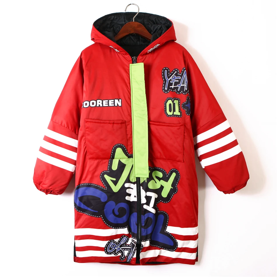 Women's Winter Jacket Zipper Hoodies Thick Cartoon Print Casual Red Coat for women Loose Harajuku Streetwear Hip Hop Jackets
Women's Winter Jacket Zipper Hoodies Thick Cartoon Print Casual Red Coat for women Loose Harajuku Streetwear Hip Hop Jackets