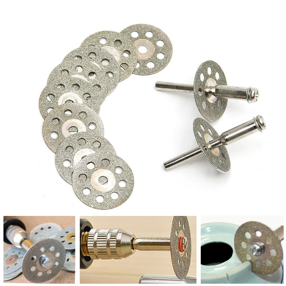 

10x 20mm dremel accessories diamond grinding wheel saw mini circular saw cutting disc dremel rotary tool diamond disc for stone